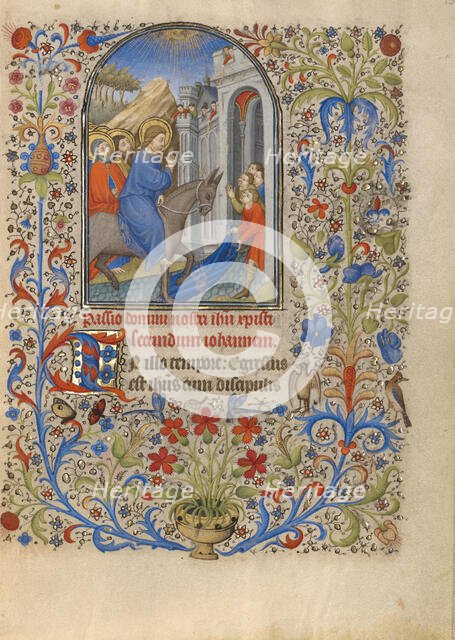 The Entry into Jerusalem; Book of Hours, about 1420. Creator: Unknown.