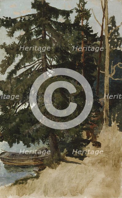 Landscape from Tavastia; Unfinished. Creator: Aukusti Uotila.