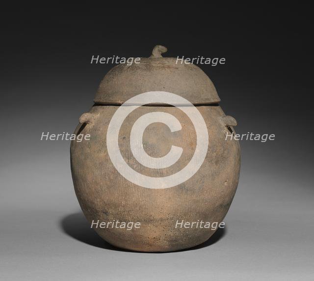 Lidded Jar with Four Horn Lugs, 200s-400s. Creator: Unknown.