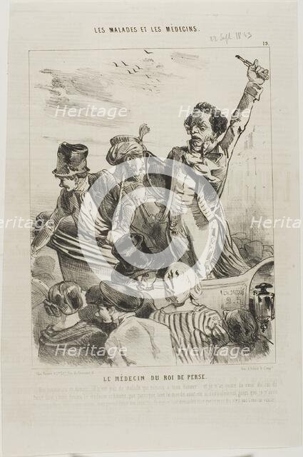 The King of Persia's Doctor (plate 19), 1843. Creator: Charles Emile Jacque.