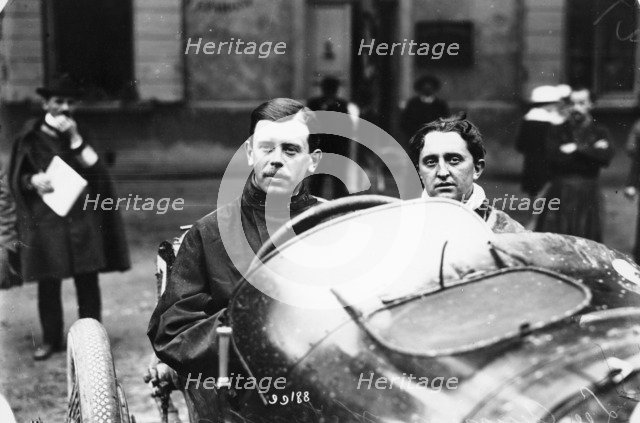 Kenelm Lee Guinness behind the wheel of a Sunbeam c1913-c1924. Artist: Unknown