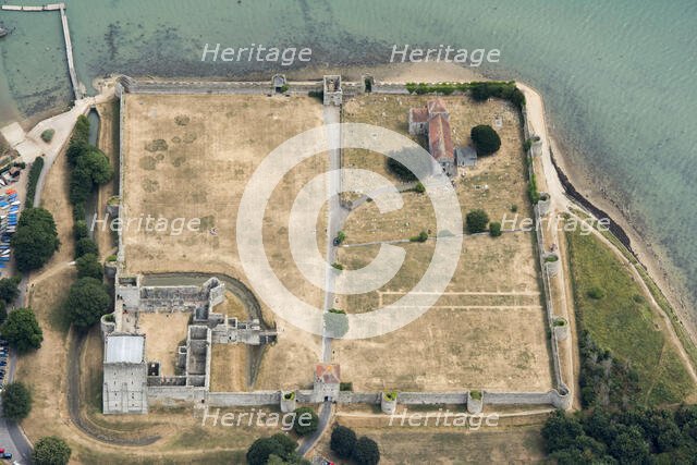 Portchester Castle and Roman Fort, Portchester, Hampshire, 2018. Creator: Damian Grady.