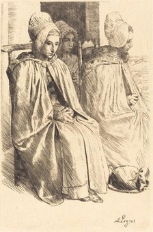 Peasant Women of Boulogne (Paysannes des environs de Boulogne). Creator: Alphonse Legros.