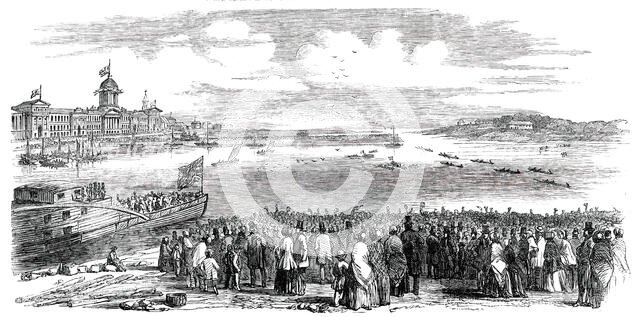 The Regatta, at Montreal, 1850. Creator: Unknown.