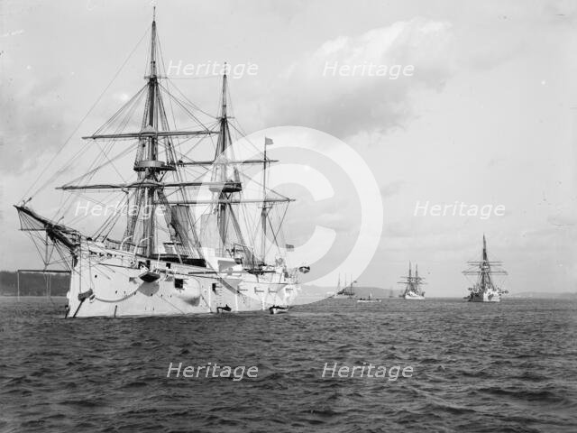 Squadron of Evolution, 1889 : U.S.S. Chicago, U.S.S. Yorktown, U.S.S. Boston, U.S.S. Atlanta, 1889. Creator: Unknown.