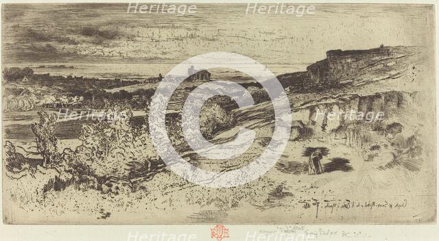 La Chapelle Saint-Michel à l'Estre (The Chapel Saint-Michel at l'Estre), 1881. Creator: Felix Hilaire Buhot.