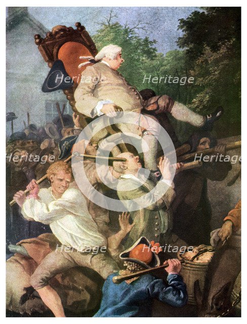 Detail from 'Chairing the Member', by William Hogarth, 1755 (1956). Artist: Unknown