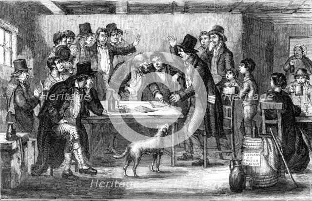 The Irish Schoolmaster - drawn by E. Fitzpatrick, 1857. Creator: Unknown.