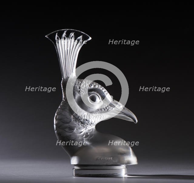 Tete de Paon Lalique mascot. Creator: Unknown.