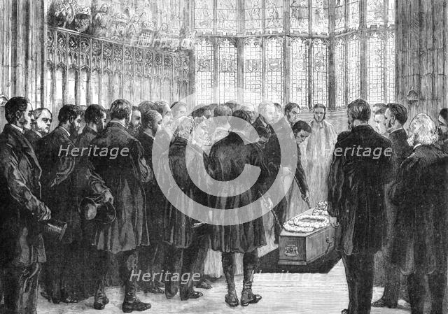 Funeral of Dean Stanley in Henry VII.'s Chapel, Westminster Abbey, 1881. Creator: Unknown.