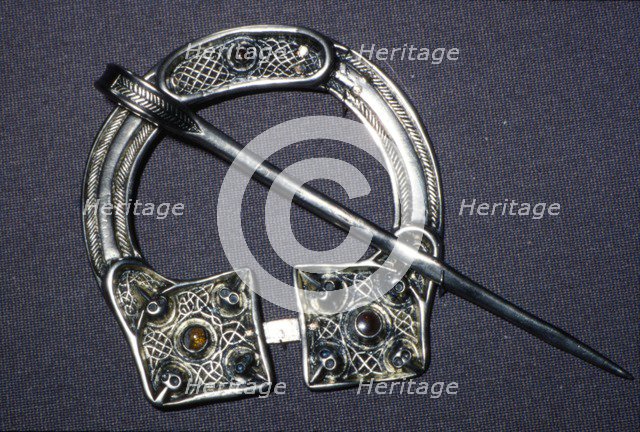 Celtic Penannular Brooch from Ballynaglough, 8th century. Artist: Unknown.