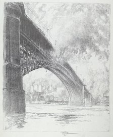 Eads Bridge, St. Louis, 1919. Creator: Joseph Pennell.