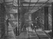 The bookcases at the British Museum, Bloomsbury, London, c1875 (1878). Artist: Unknown.