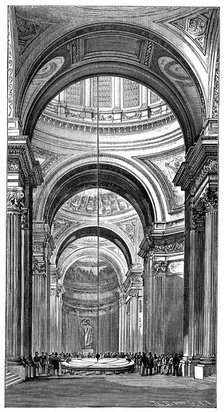 Foucault's pendulum in the Panthéon, Paris, (1851), 1900. Artist: Unknown