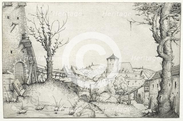 Courtyard of a castle, 1546. Creator: Augustin Hirschvogel (German, 1503-1553).