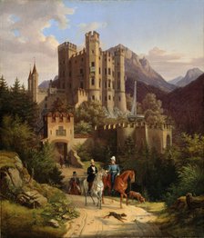 The Crown Prince Maximilian riding in Hohenschwangau', 1838-1839. Creator: Quaglio, Lorenzo II (1793-1869).