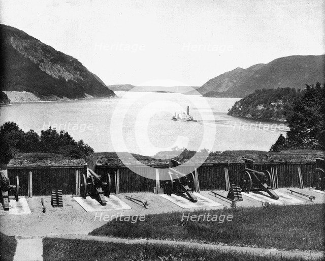 Up the Hudson River from West Point, New York, USA, 1893.Artist: John L Stoddard