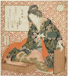 Ebisu (Shobishin), from the series "A Parody of the Seven Gods of Good Fortune...", c. 1828. Creator: Gakutei.