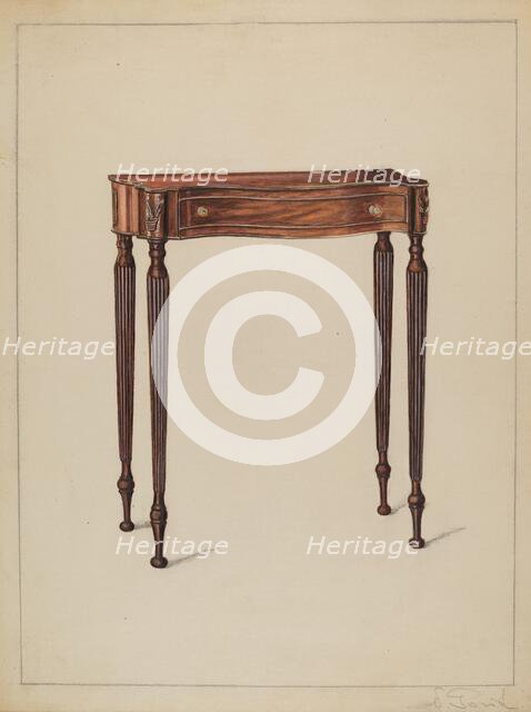 Console Table, c. 1936. Creator: Nicholas Gorid.