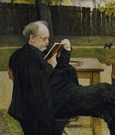 Reading man, 1905. Creator: Emanuel Baschny.