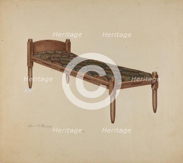 Shaker Bed, 1935/1942. Creator: Elbert S. Mowery.