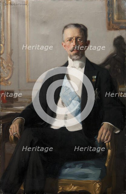 Gustav V (1858-1950), Crown Prince of Sweden and Norway, King of Sweden, married to Victoria... Creator: Gustav Bernhard Osterman.