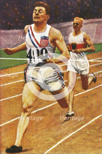Ray Barbuti and Hermann Engelhard, 4 x 400m relay, 1928. Creator: Unknown.
