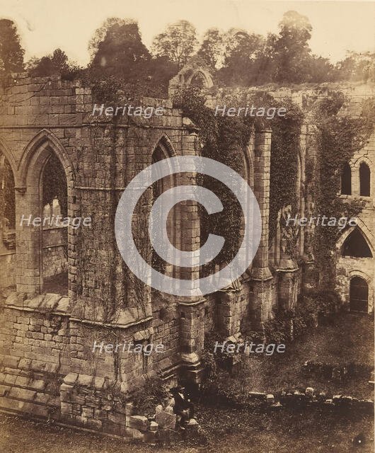 Fountains Abbey. The Refectory and Kitchen, 1850s. Creator: Joseph Cundall.