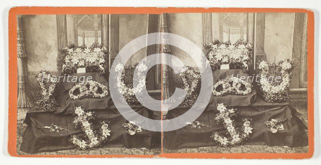 Untitled [wreaths, one in the shape of an anchor], 1875/99.  Creator: Unknown.