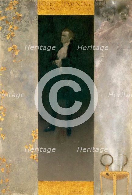 Actor Josef Lewinsky as Carlos, 1895. Artist: Klimt, Gustav (1862-1918)