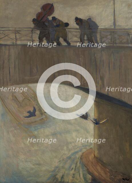 Musicians on the bridge, 1904. Creator: Wojciech Weiss.