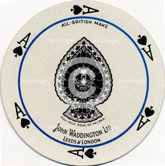 'Ace of Spades', c1929. Artist: Unknown.