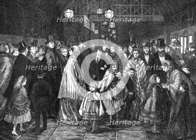 Returning from the pantomime - the last train, 1871. Creator: Joseph Swain.