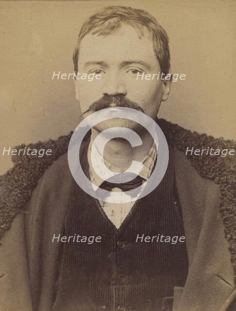 Breiner. Jean-Baptiste. 31 ans, né à Bar sur Aube (Aube). Mécanicien. Anarchiste. 5/3/94., 1894. Creator: Alphonse Bertillon.