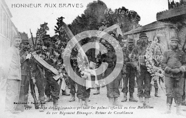 French Foreign Legion honor the brave, Algeria, 1910. Artist: Unknown