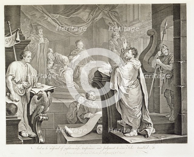 Paul before Felix, Plate III, (mid 18th century?) Artist: William Hogarth