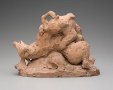 Bear Overpowering a Deer, between 1830 and 1838. Creator: Antoine-Louis Barye