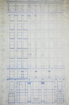 Silversmith Building, Chicago, Illinois, Elevation, 1896. Creator: Daniel Burnham.
