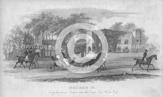 'George IV. Taking his favorite Exercise, near the Sandpit Gate, Windsor Park', 1830. Creator: Melville.