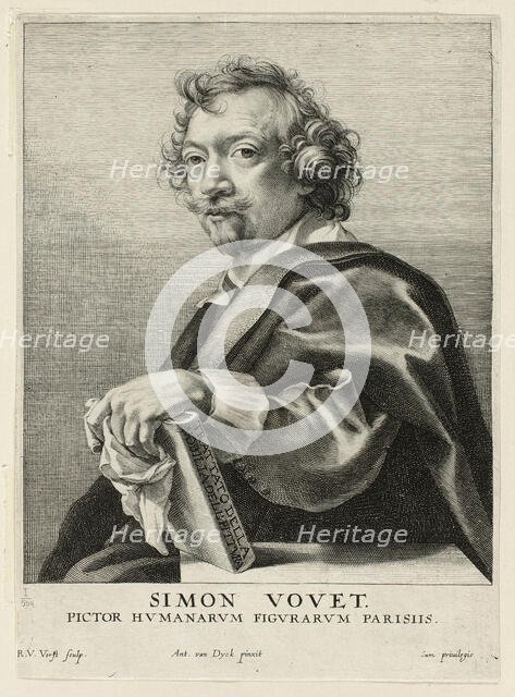 Simon Vouet, 1630/36. Creators: Robert van Voerst, Anthony van Dyck.