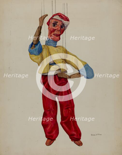 Sinbad Marionette, c. 1938. Creator: George File.