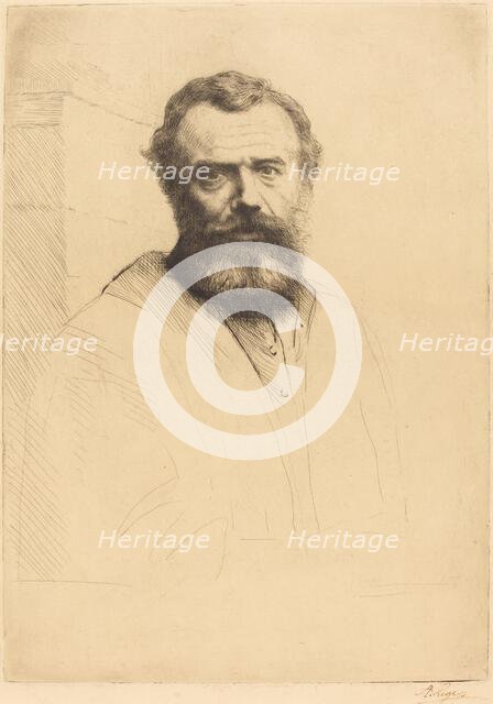 Self-Portrait, 3rd plate. Creator: Alphonse Legros.