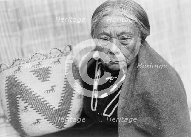 Basket maker-Skokomish, c1913. Creator: Edward Sheriff Curtis.