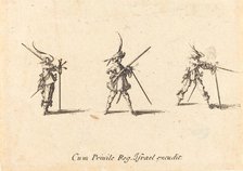 Firing the Musket, 1634/1635. Creator: Jacques Callot.