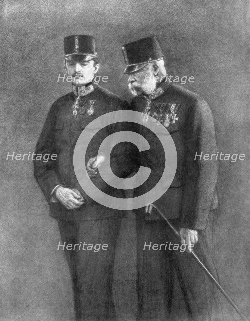 Emperor Franz Josef I of Austria and Archduke Charles Habsburg, (1926). Artist: Unknown