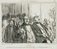 La Sortie, 1855. Creator: Honore Daumier.