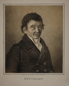 Portrait of the physicist Ernst Florens Friedrich Chladni (1756-1827). Creator: Montmorillon, Ludwig Albert von (1794-1854).