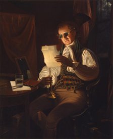 Man Reading by Candlelight, between 1805 and 1808. Creator: Rembrandt Peale.