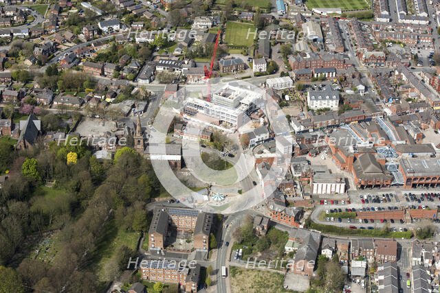 Shakespeare North Playhouse under construction and Prescot High Street Heritage Action Zone, 2021. Creator: Damian Grady.