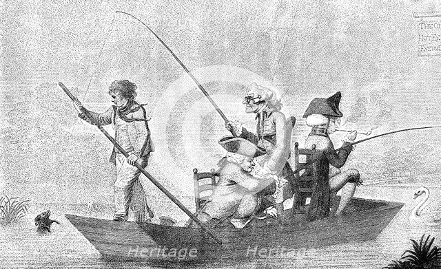 'Patience in a punt', 1792.Artist: Henry William Bunbury